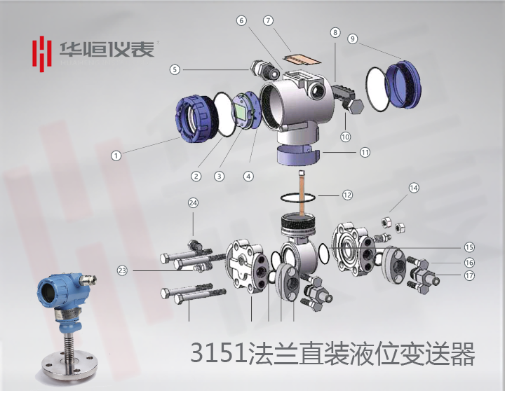 3151TLT法蘭直裝式壓力變送器_直裝式壓力變送器_硅原理壓力變送器