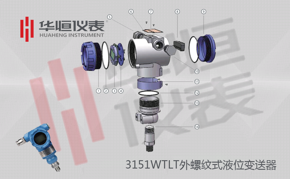 3151外螺紋式液位變送器_直裝式螺紋液位變送器_硅原理螺紋液位變送器